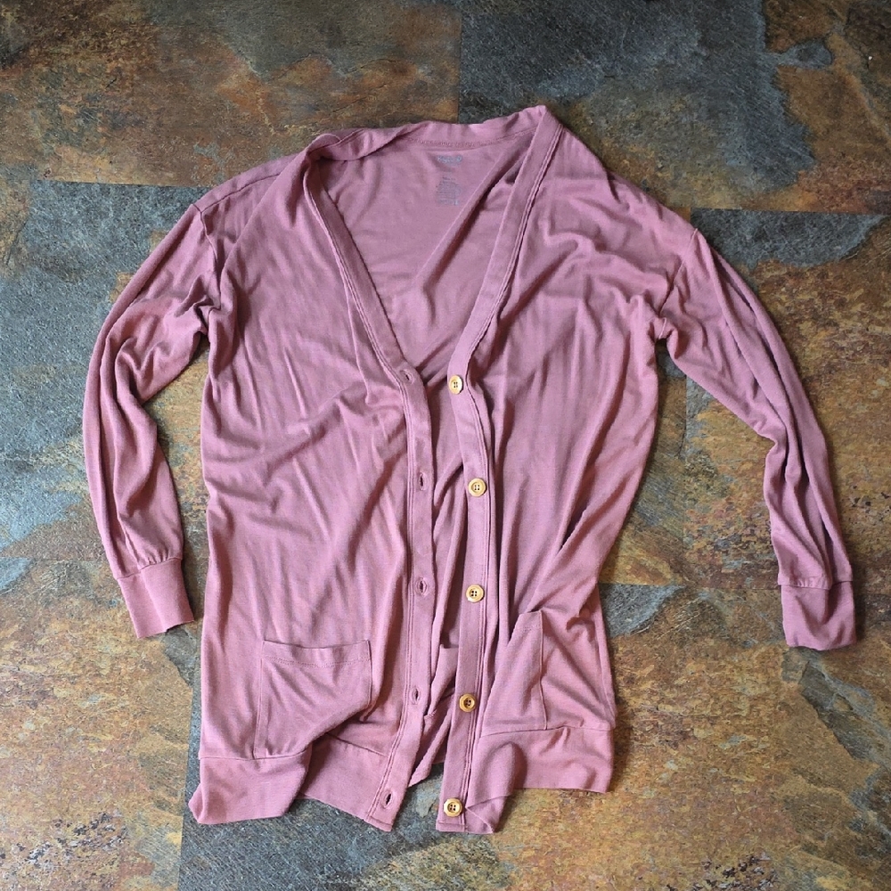 Kyte BABY Bamboo Jersey Adult Cardigan S Dusty Rose